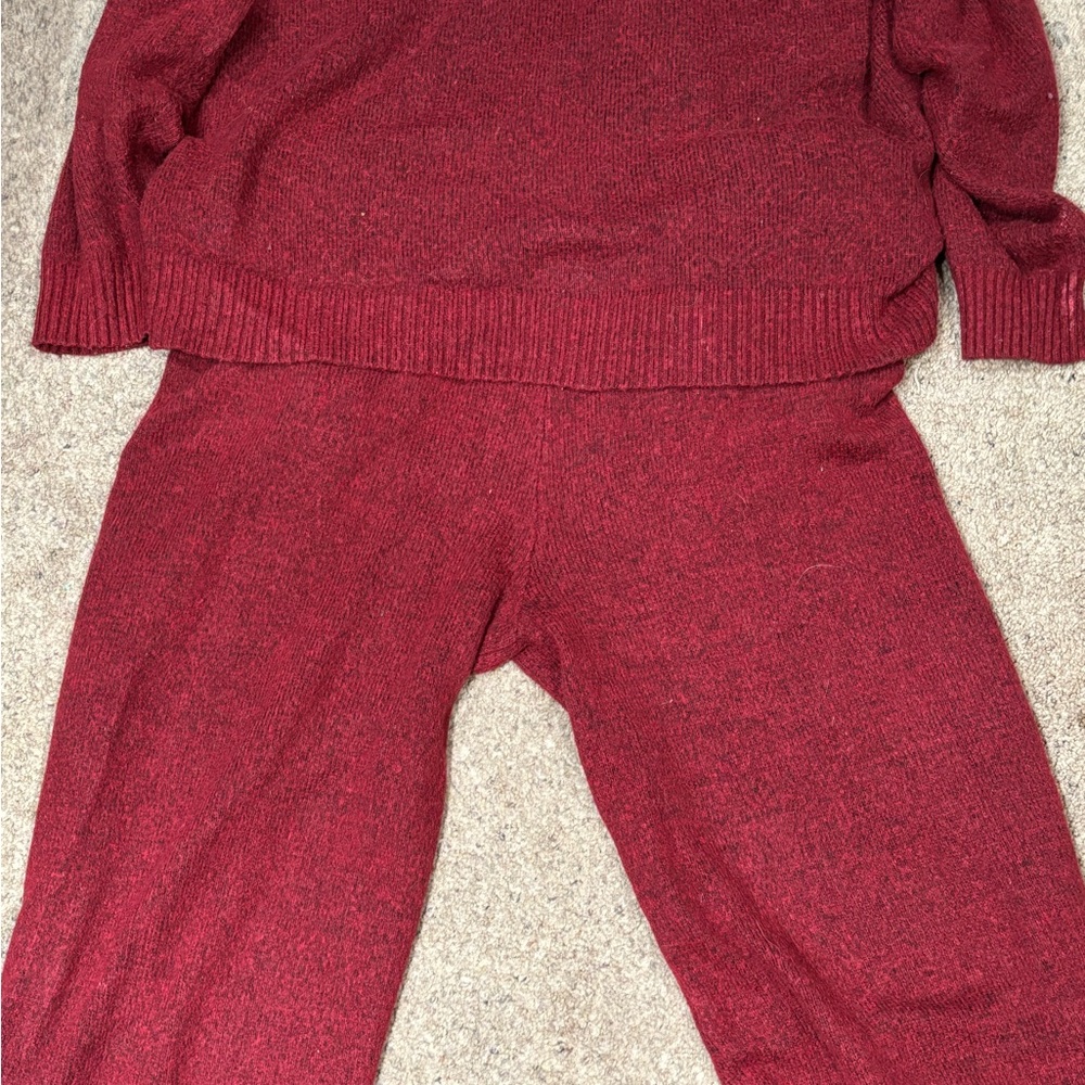 Women's Two-Piece Red Pajama Set
